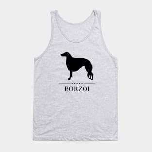 Borzoi Black Silhouette Tank Top